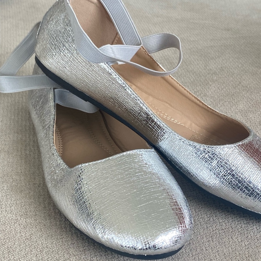 Silver Ballet FlatsSilver Ballerina Flats